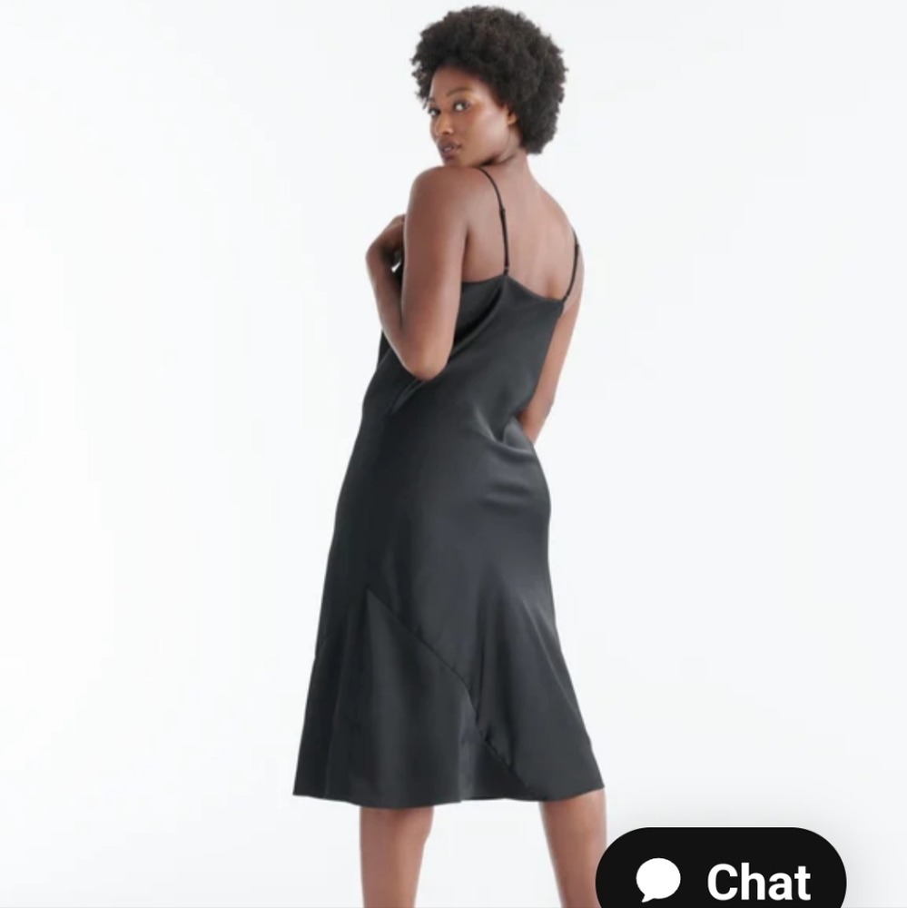 Knix Papaya Slip Dress Sapphire Blue Satin M - Picture 5 of 6